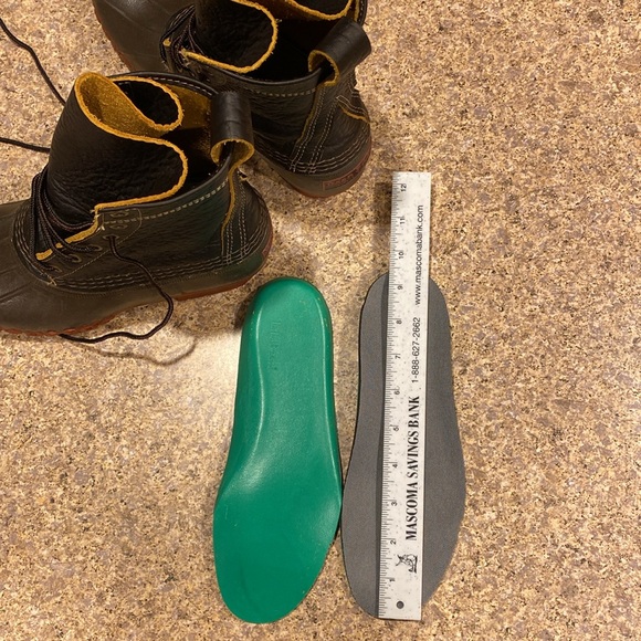 🔥Flash Sale🔥L.L. Bean Boots 8” Bison Leather Rubber Dk Brown Red 6M 274563 Duck - Picture 16 of 17